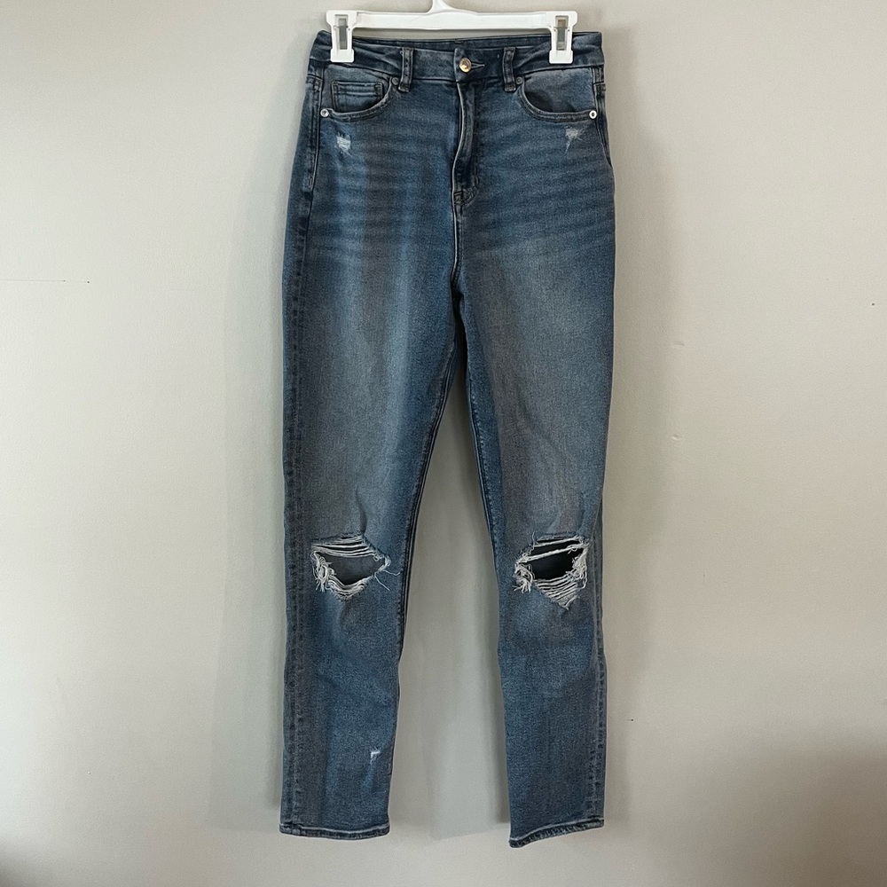 American Eagle Extra Long Stretch Mom Jeans Size 4